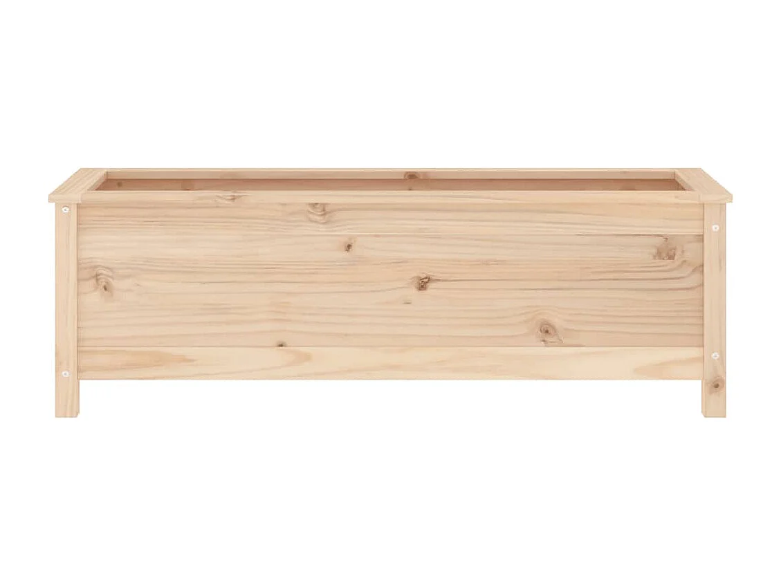 Arriate elevado de jardín madera maciza de pino 119,5x40x39 cm