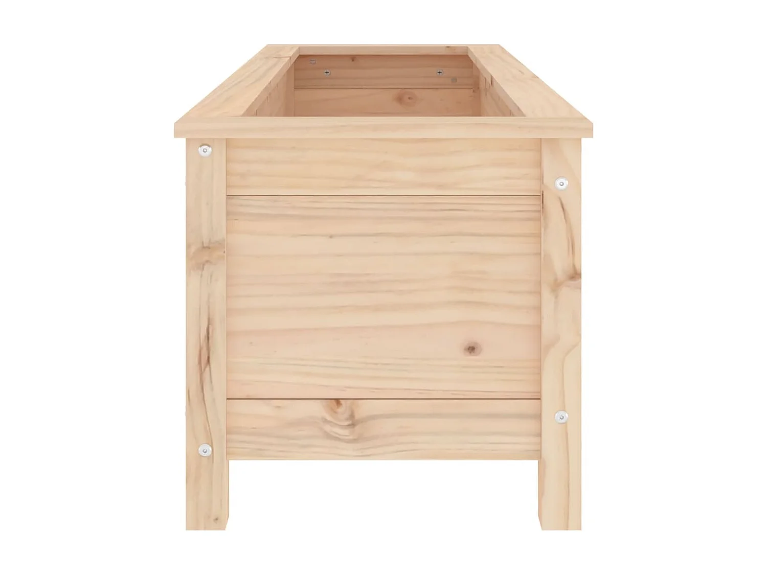 Arriate elevado de jardín madera maciza de pino 119,5x40x39 cm