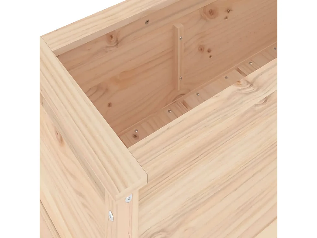 Arriate elevado de jardín madera maciza de pino 119,5x40x39 cm