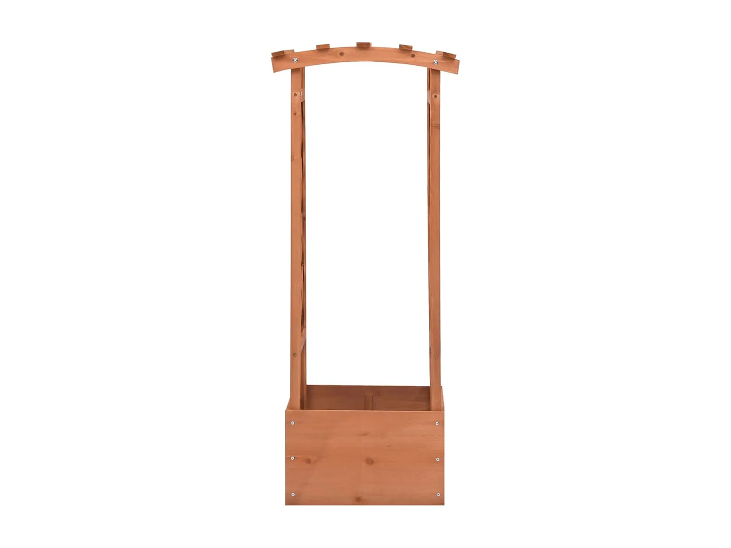 Jardinera enrejada con arco madera de abeto 49x39x117 cm