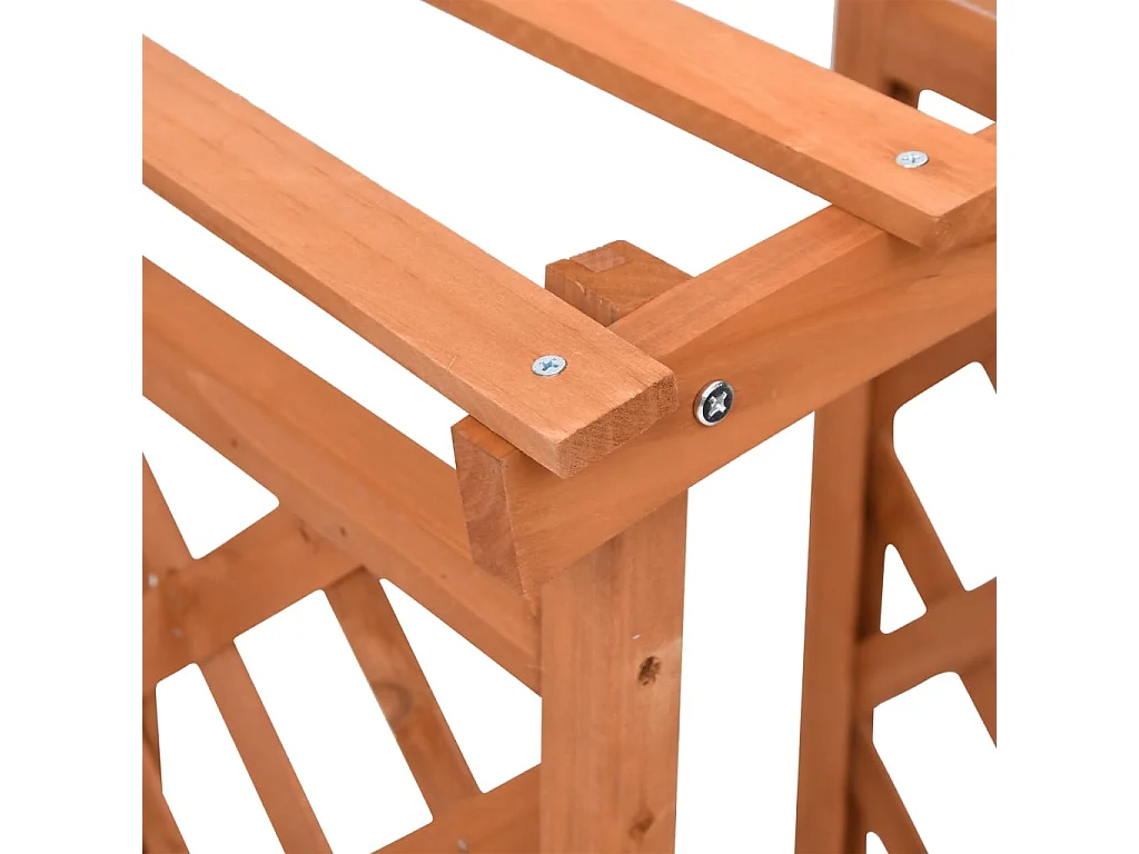 Jardinera enrejada con arco madera de abeto 49x39x117 cm