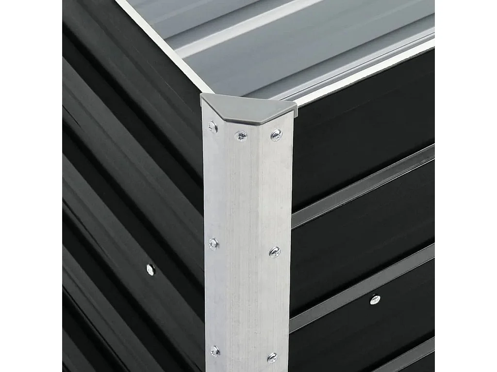 Lit surélevé de jardin Acier galvanisé 240x40x77 cm Anthracite