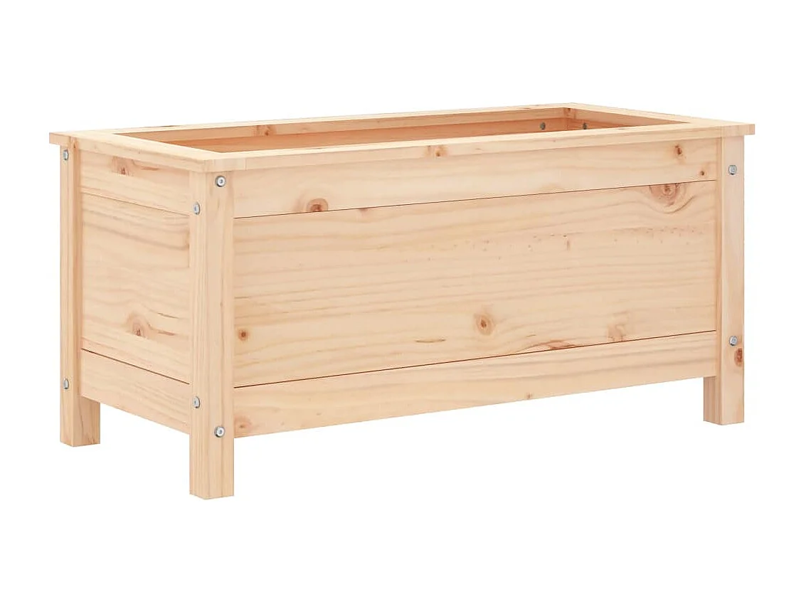 Jardinera madera maciza de pino 82,5x40x39 cm