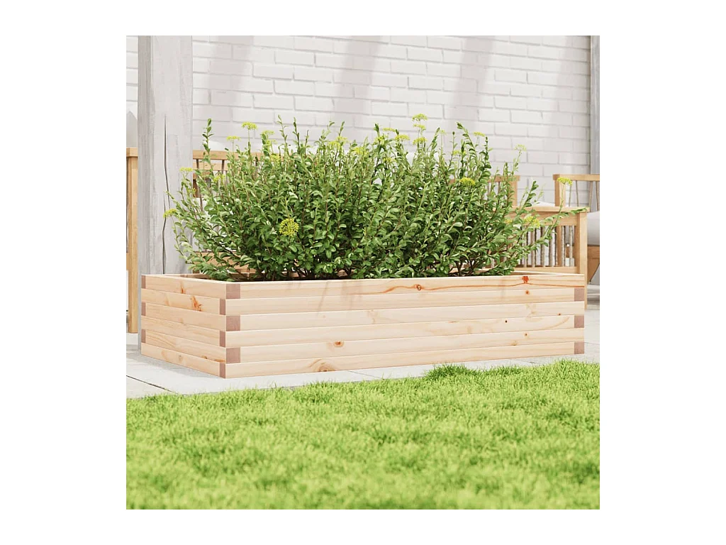 Jardinière 110x60x23 cm bois de pin massif