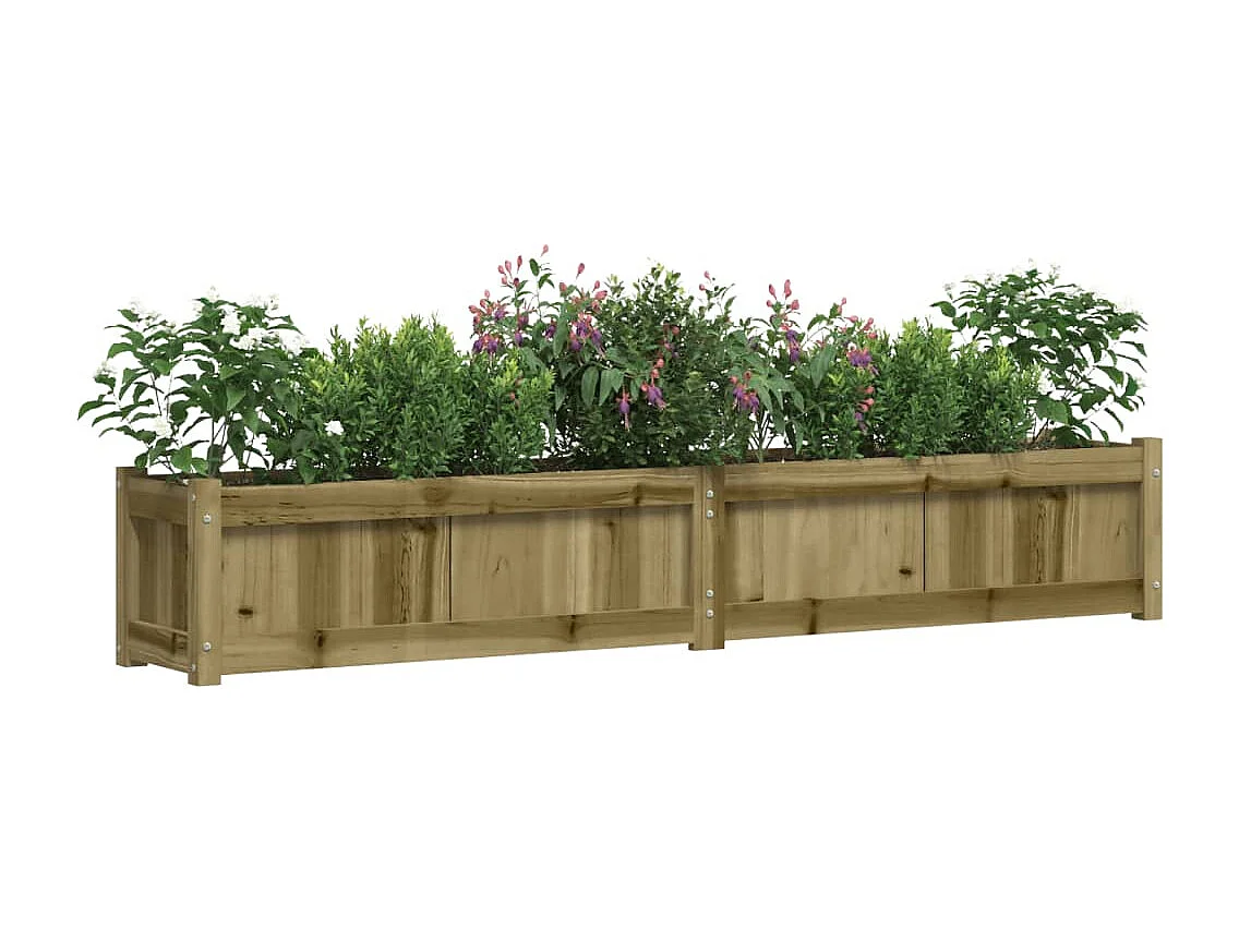 Jardinière 180x31x31 cm bois de pin imprégné