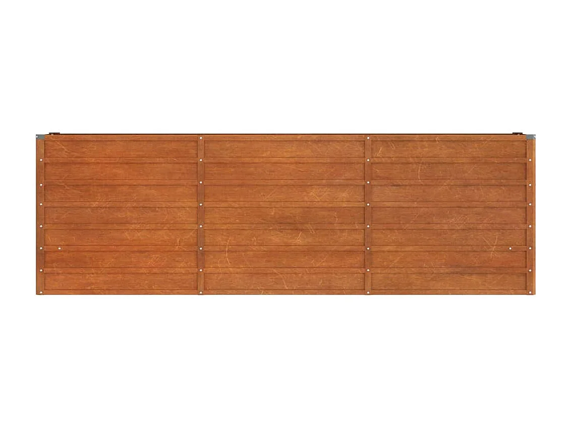 Arriate oxidado de acero corten 240x40x77 cm