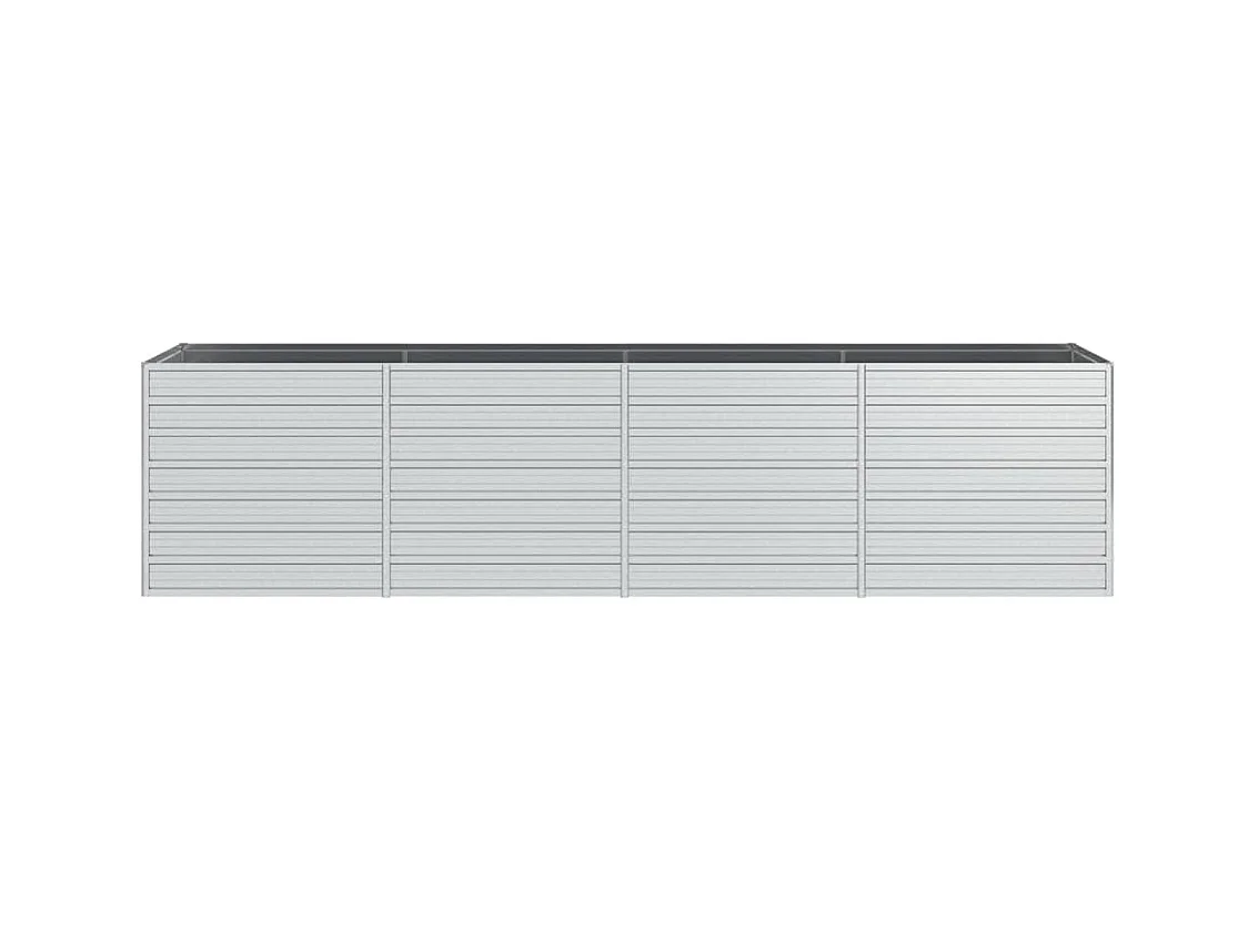 Lit surélevé de jardin 320x80x77 cm Acier galvanisé Argenté
