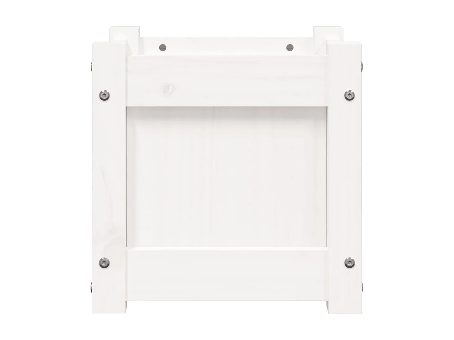 Vaso/floreira de jardim 31x31x31 cm pinho maciço branco