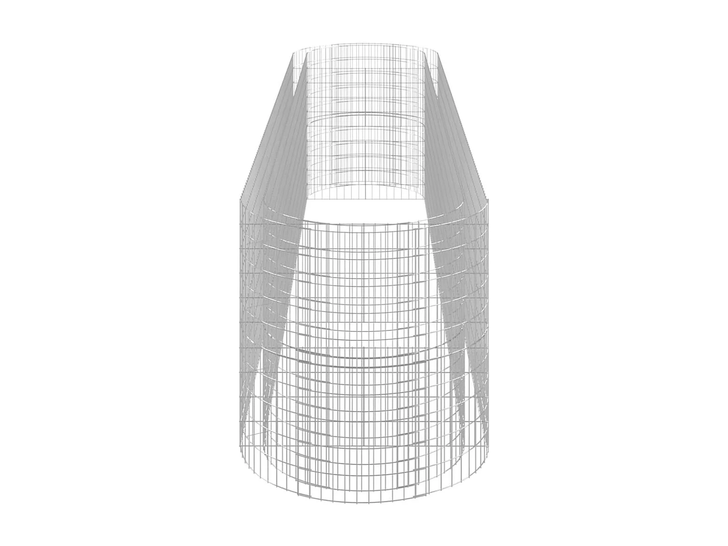 Lit surélevé à gabion Fer galvanisé 500x100x100 cm