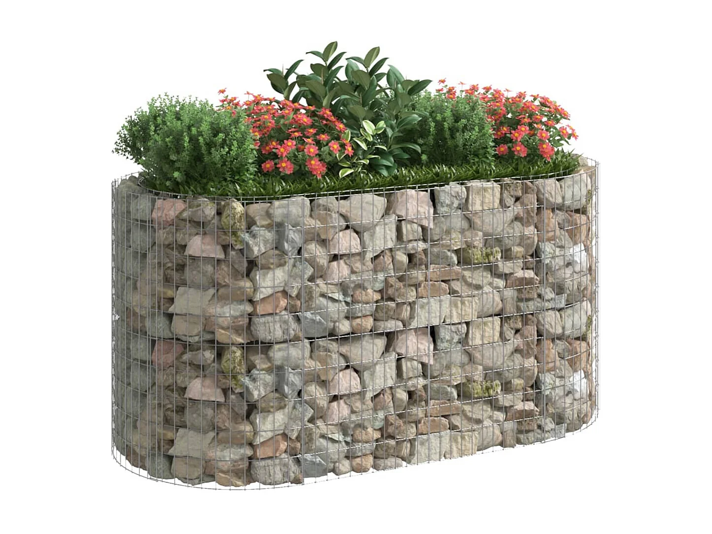 Lit surélevé à gabion Fer galvanisé 200x100x100 cm