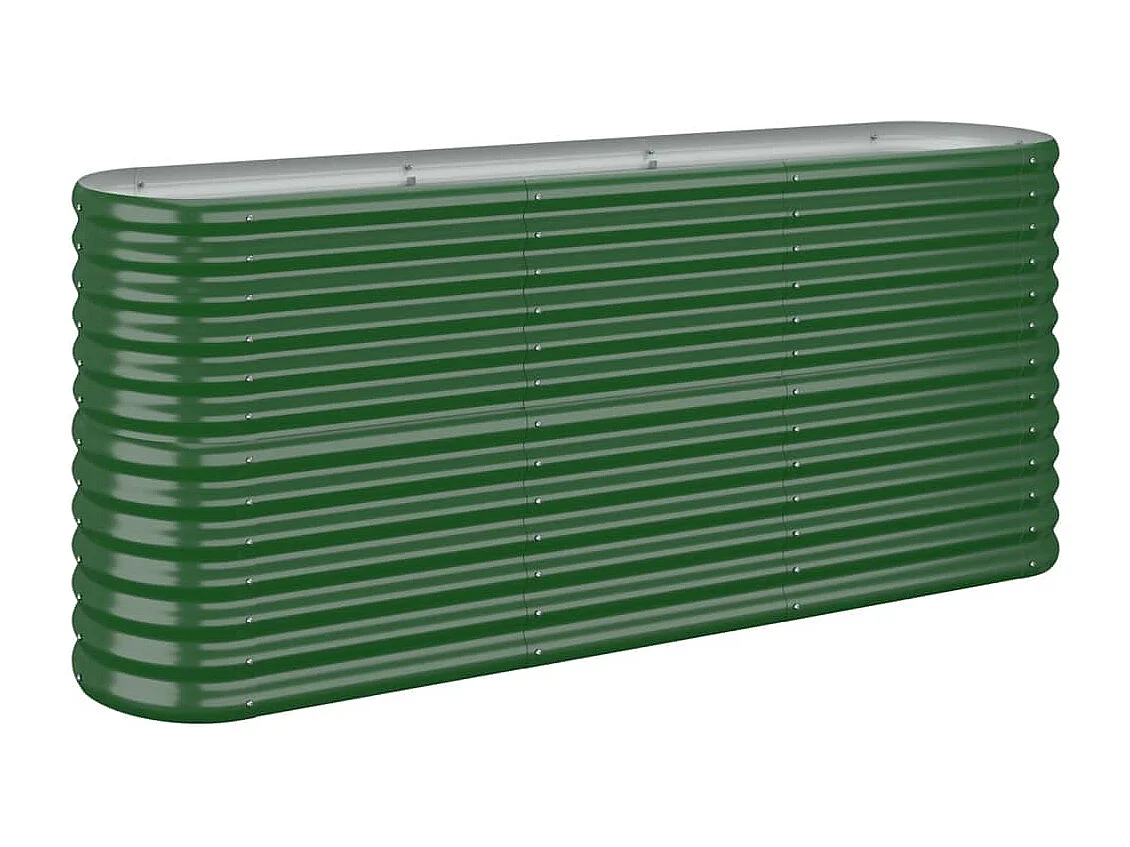Lit surélevé de jardin Acier enduit de poudre 152x40x68 cm Vert