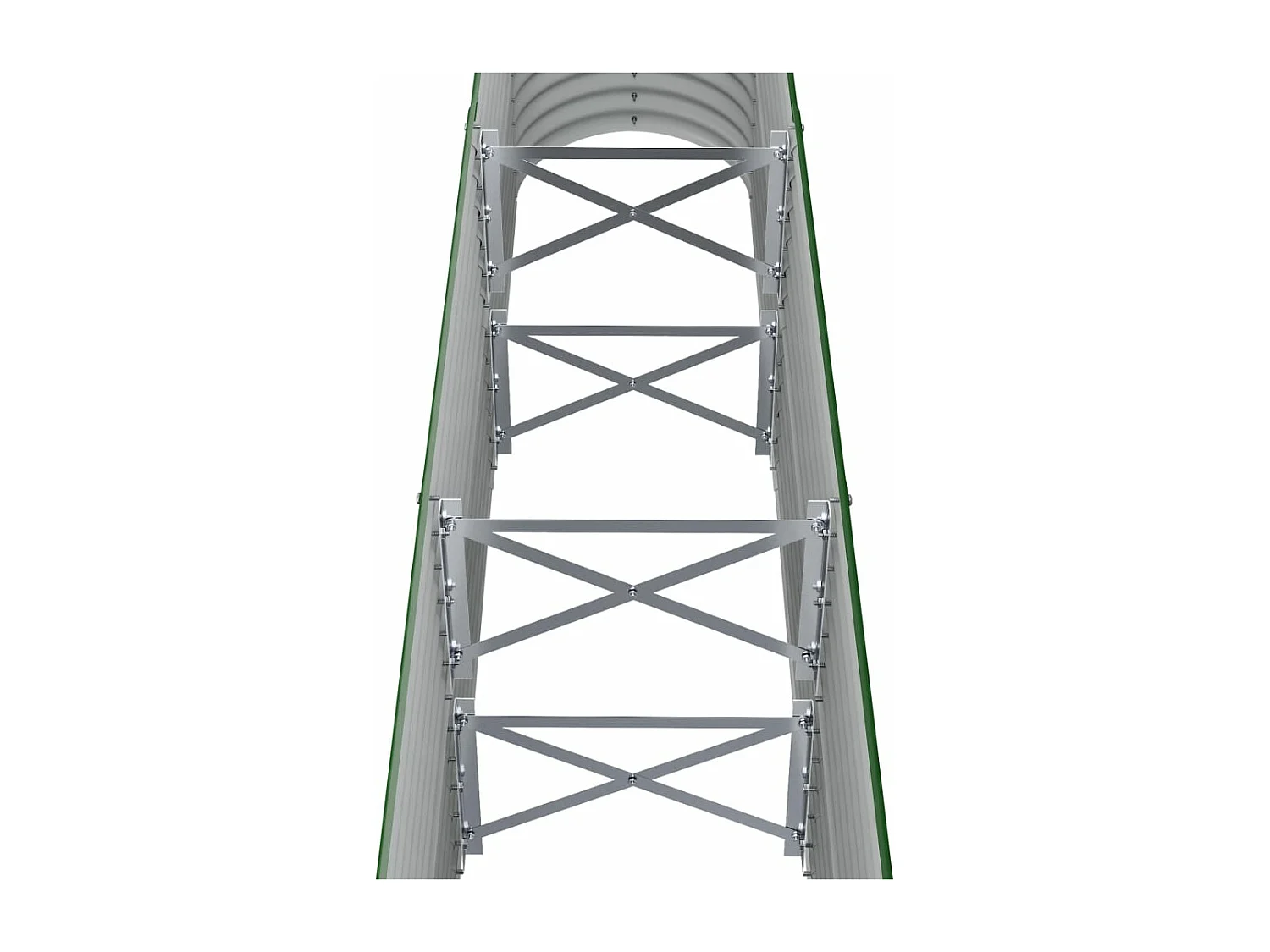 Lit surélevé de jardin Acier enduit de poudre 152x40x68 cm Vert