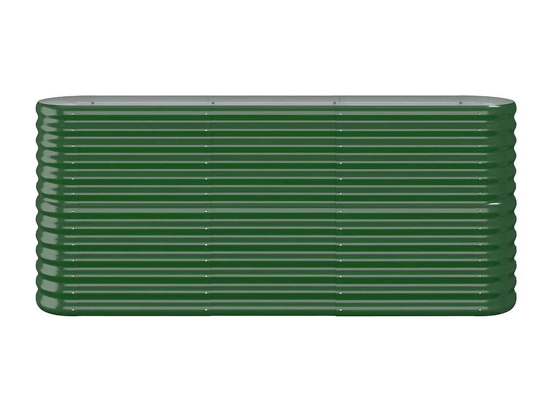 Jardinera arriate acero recubrimiento polvo verde 152x40x68 cm