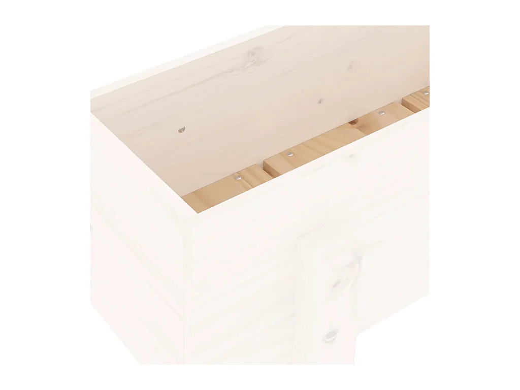 Vaso/floreira de jardim 62x30x38 cm pinho maciço branco
