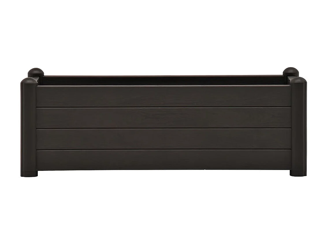 Canteiro elevado para jardim PP 100x43x35 cm antracite