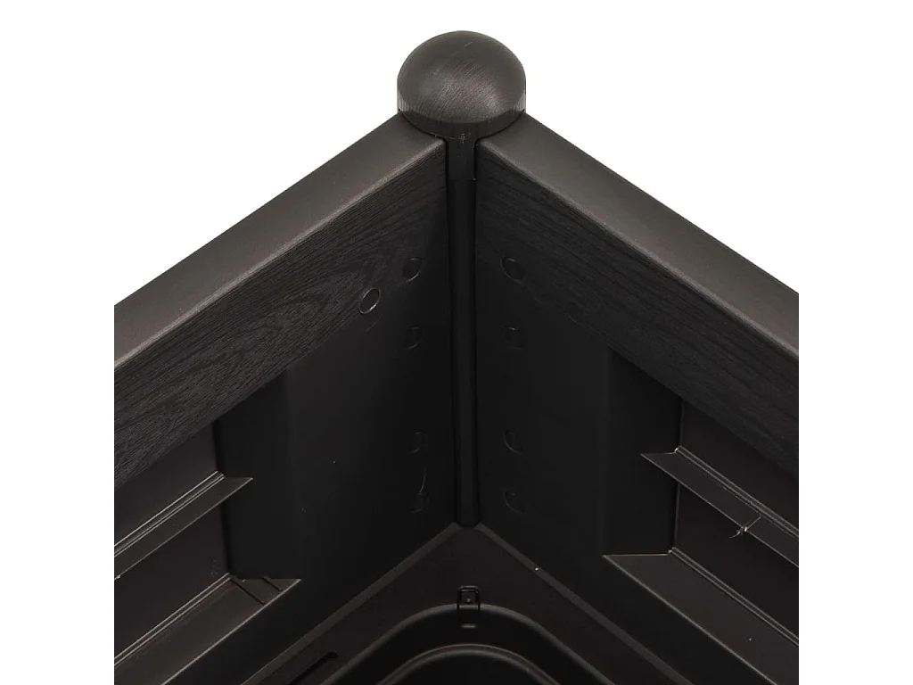 Canteiro elevado para jardim PP 100x43x35 cm antracite