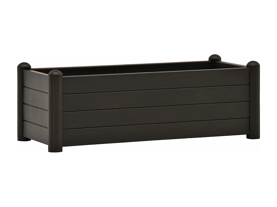 Arriate elevado de jardín PP gris antracita 100x43x35 cm