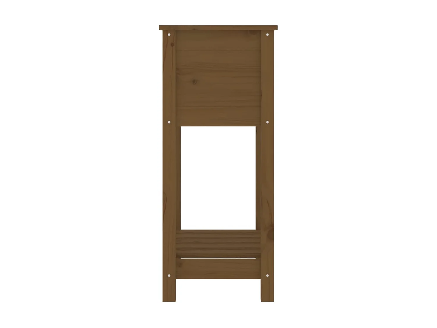 Jardinera de madera maciza de pino marrón 54x34,5x81 cm