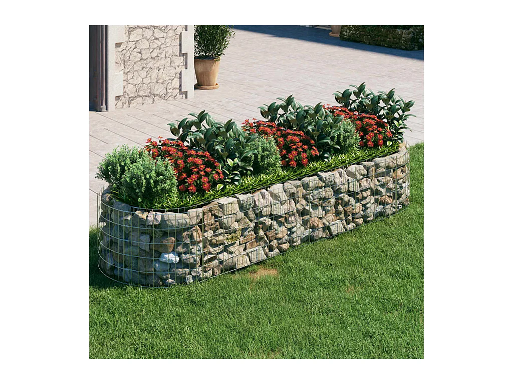 Arriate de gaviones de hierro galvanizado 300x100x50 cm