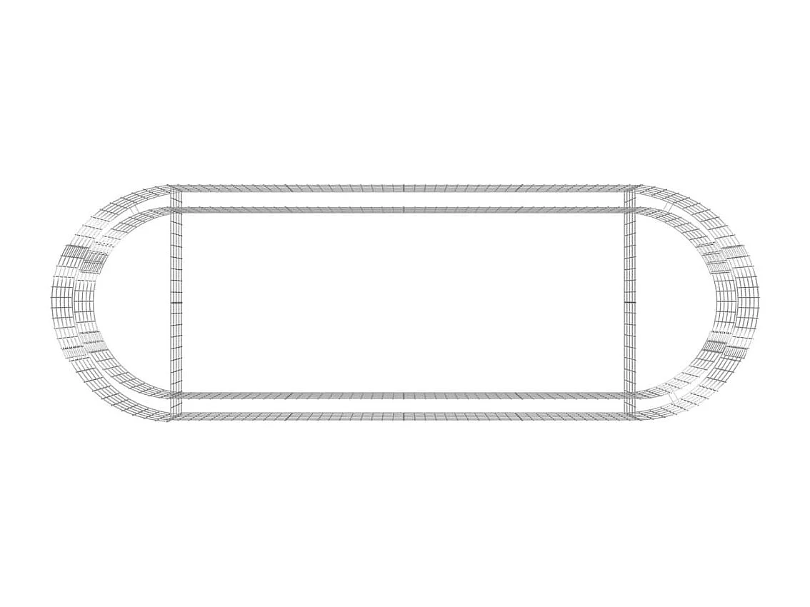 Lit surélevé à gabion Fer galvanisé 300x100x50 cm