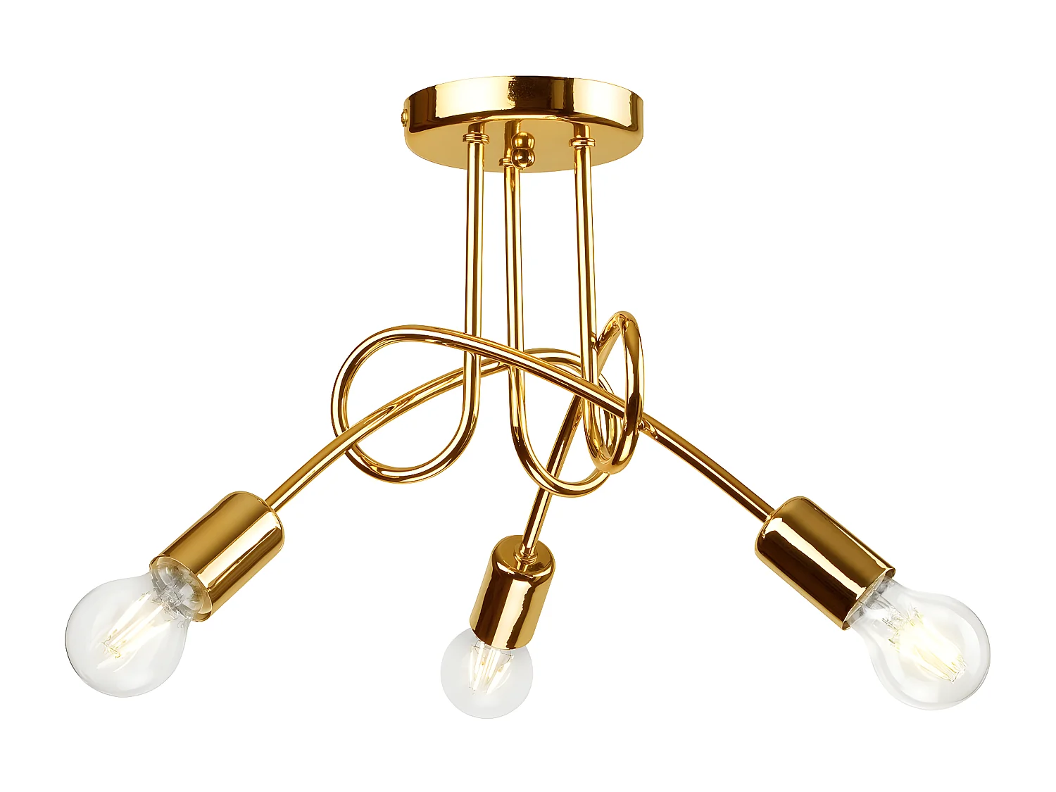 Hanglamp Camilla, Goud, 36x36x30 cm, Seven Design