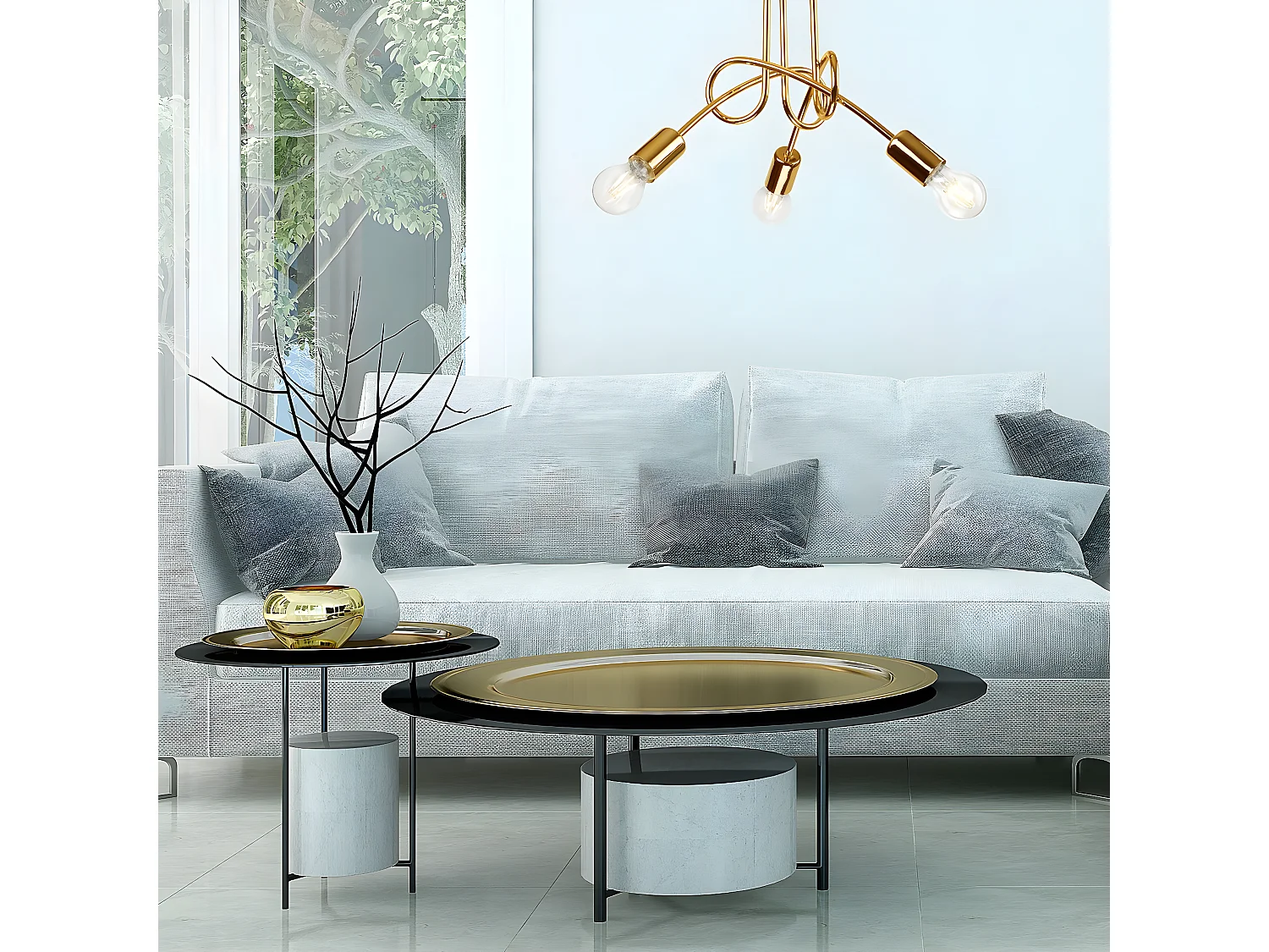 Suspension Camilla, Or, 36x36x30 cm, Seven Design