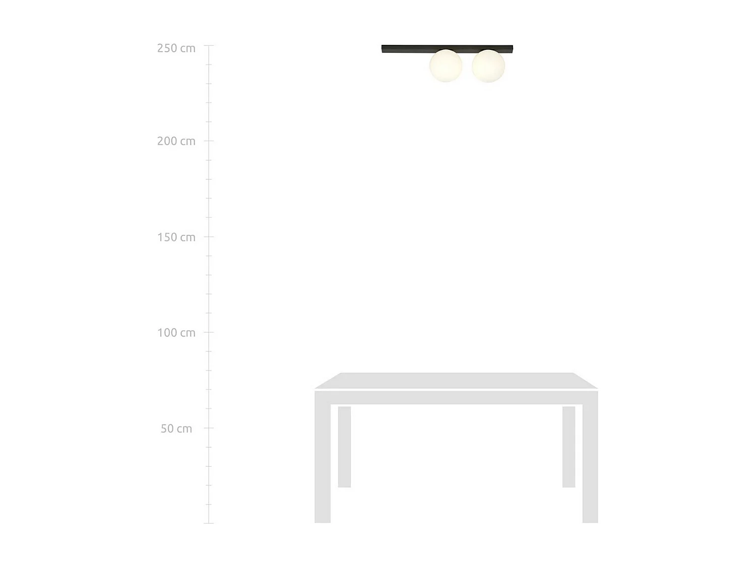 Lampada a Soffitto Fit 1, Nero, 60x17x14 cm, Seven Design