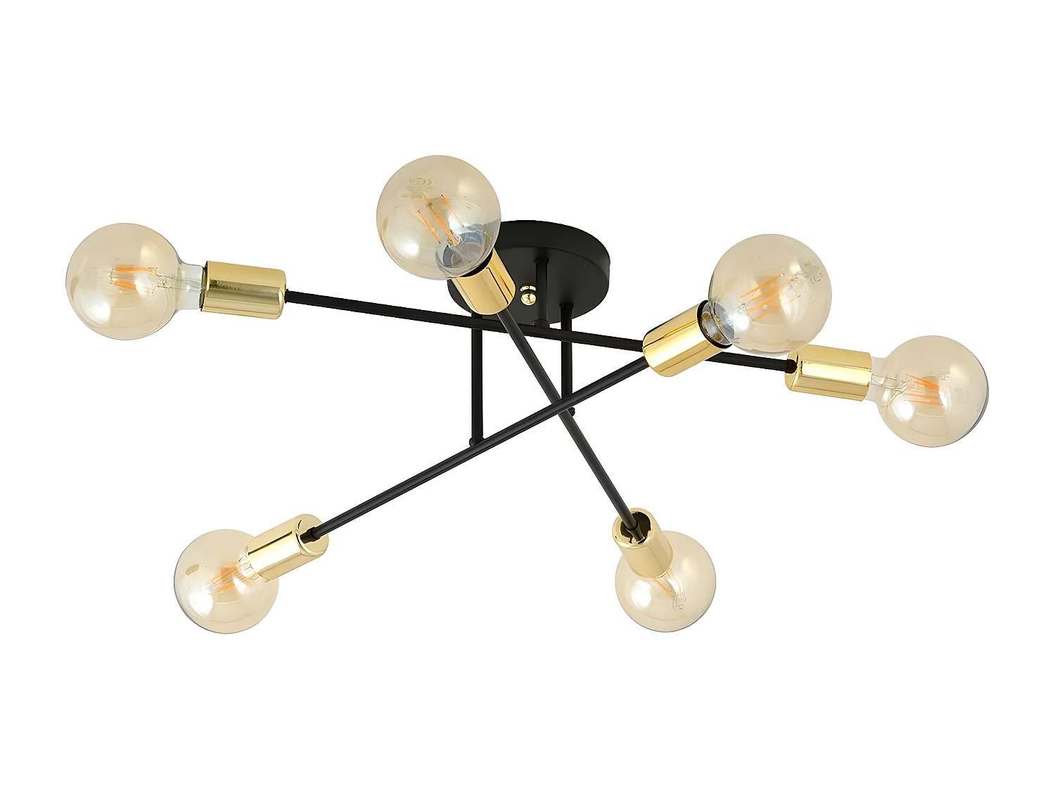 Candeeiro de Teto Veken, Preto, 55x17x55 cm, EPIKASA