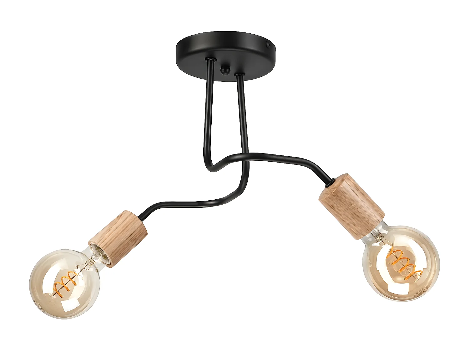 Plafondlamp Conor, Bruin, 26x45x45 cm, EPIKASA