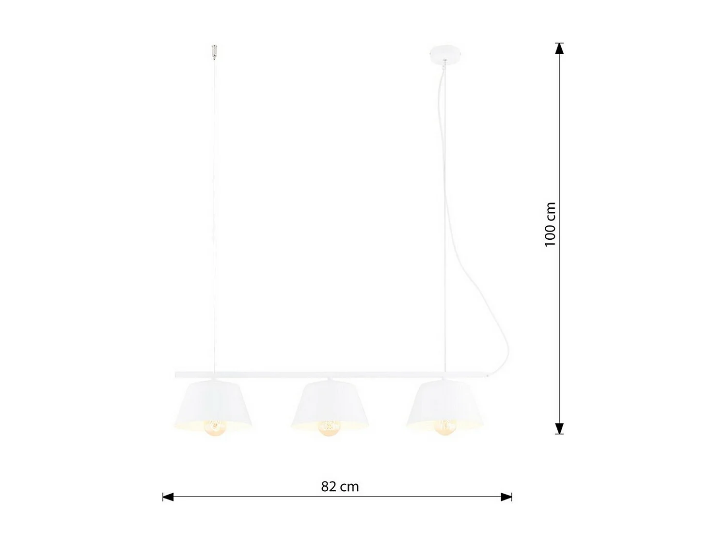 Plafondlamp Conor, Bruin, 26x45x45 cm, EPIKASA
