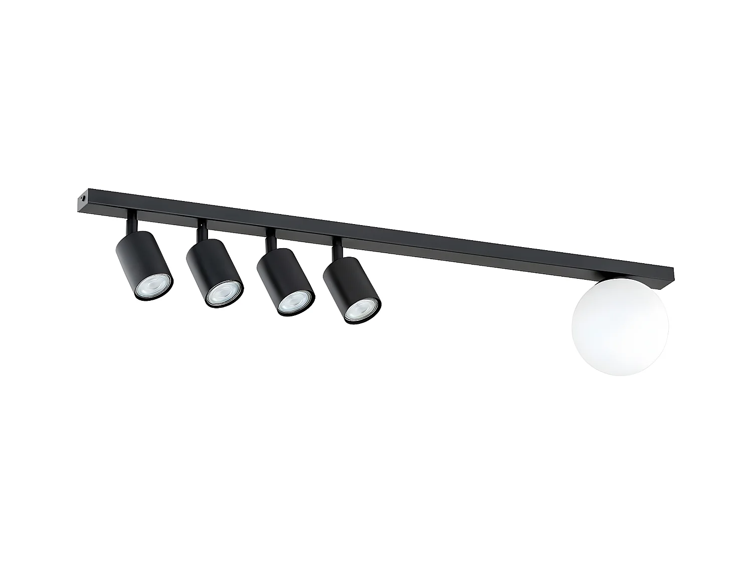 Plafonnier Baster, Noir, 90x17x14 cm, EPIKASA