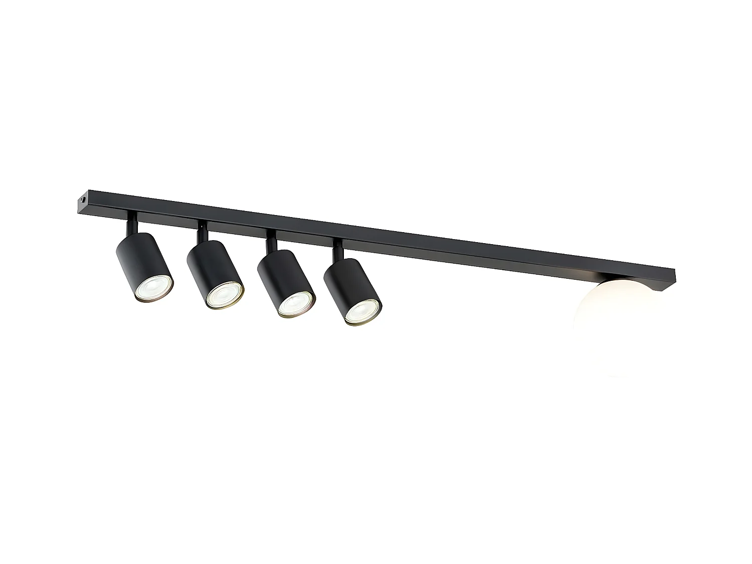 Plafonnier Baster, Noir, 90x17x14 cm, EPIKASA