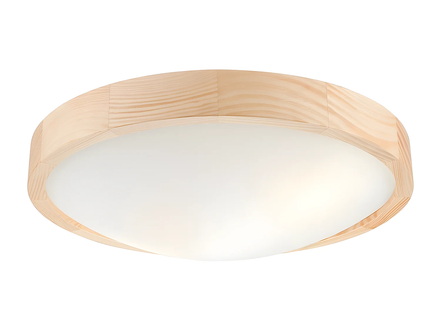 Plafonnier Anello 2, Marron, 37x37x3 cm, Seven Design