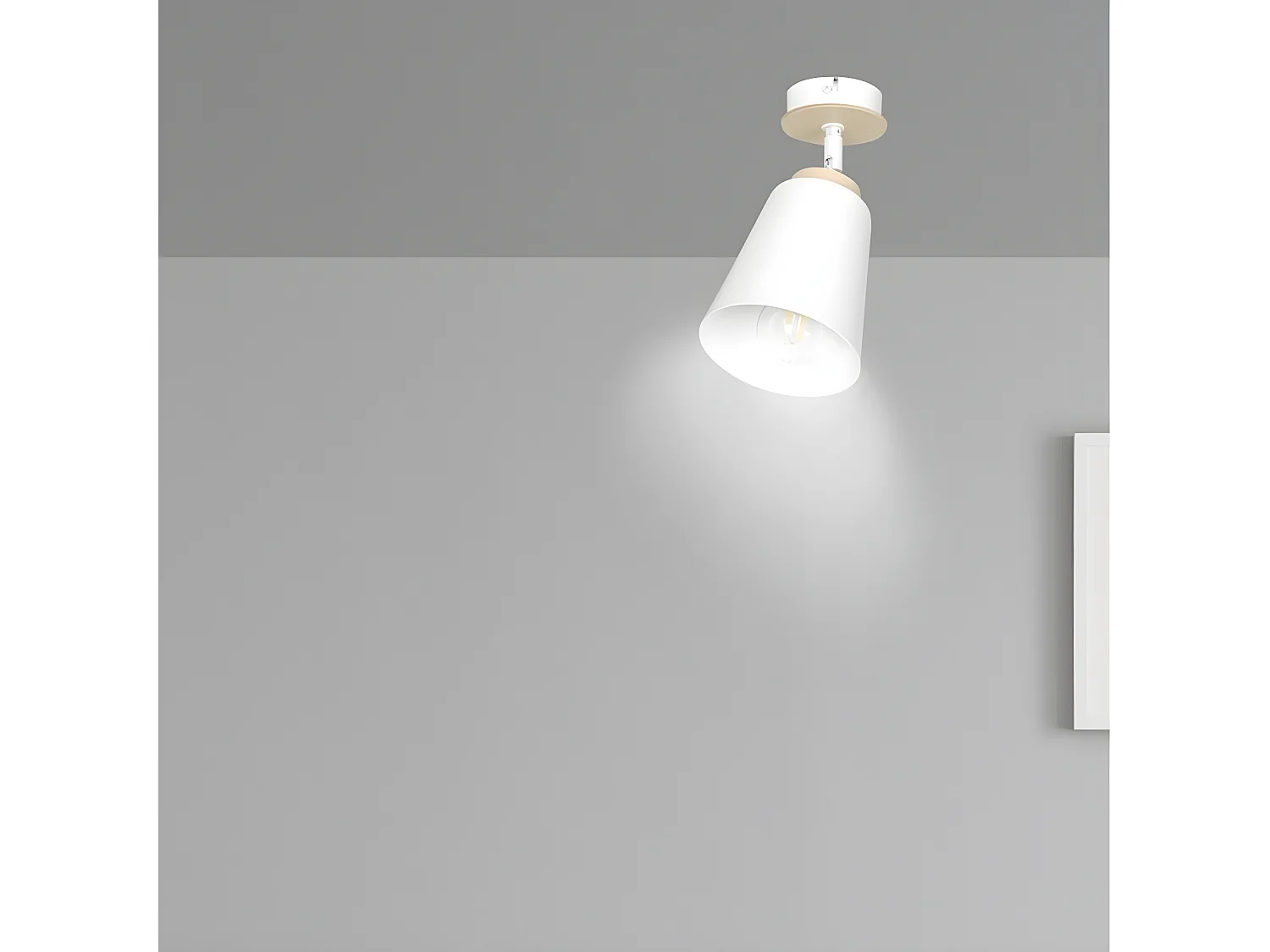 Spot d'Intérieur Atlas, Blanc, 15x30x15 cm, Seven Design