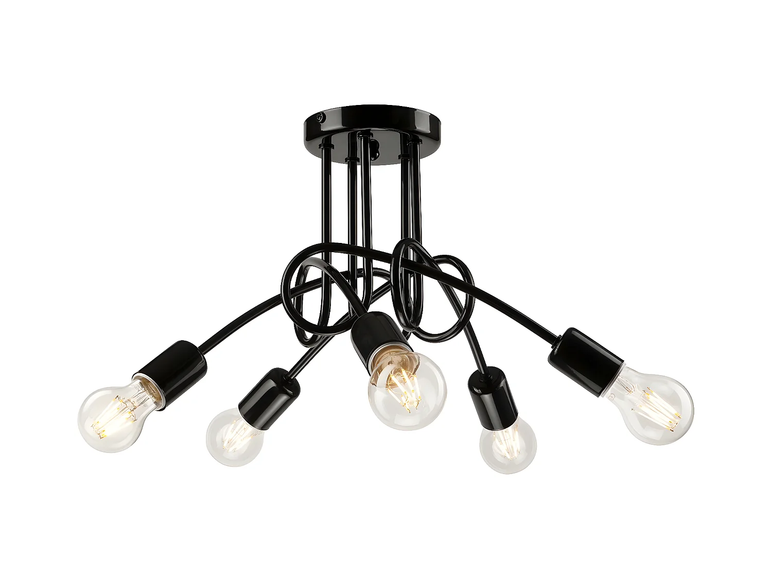 Suspension Camilla, Noir, 46x46x30 cm, EPIKASA