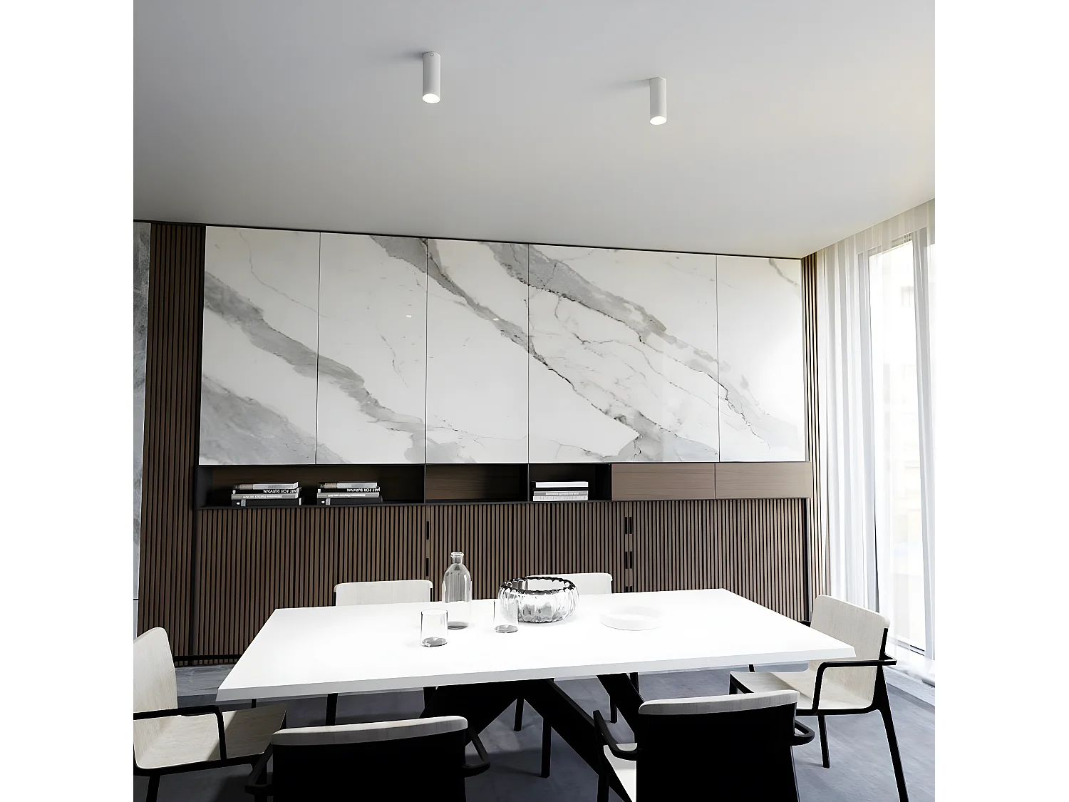 Spot d'Intérieur Tecno, Blanc, 6x15x6 cm, Seven Design