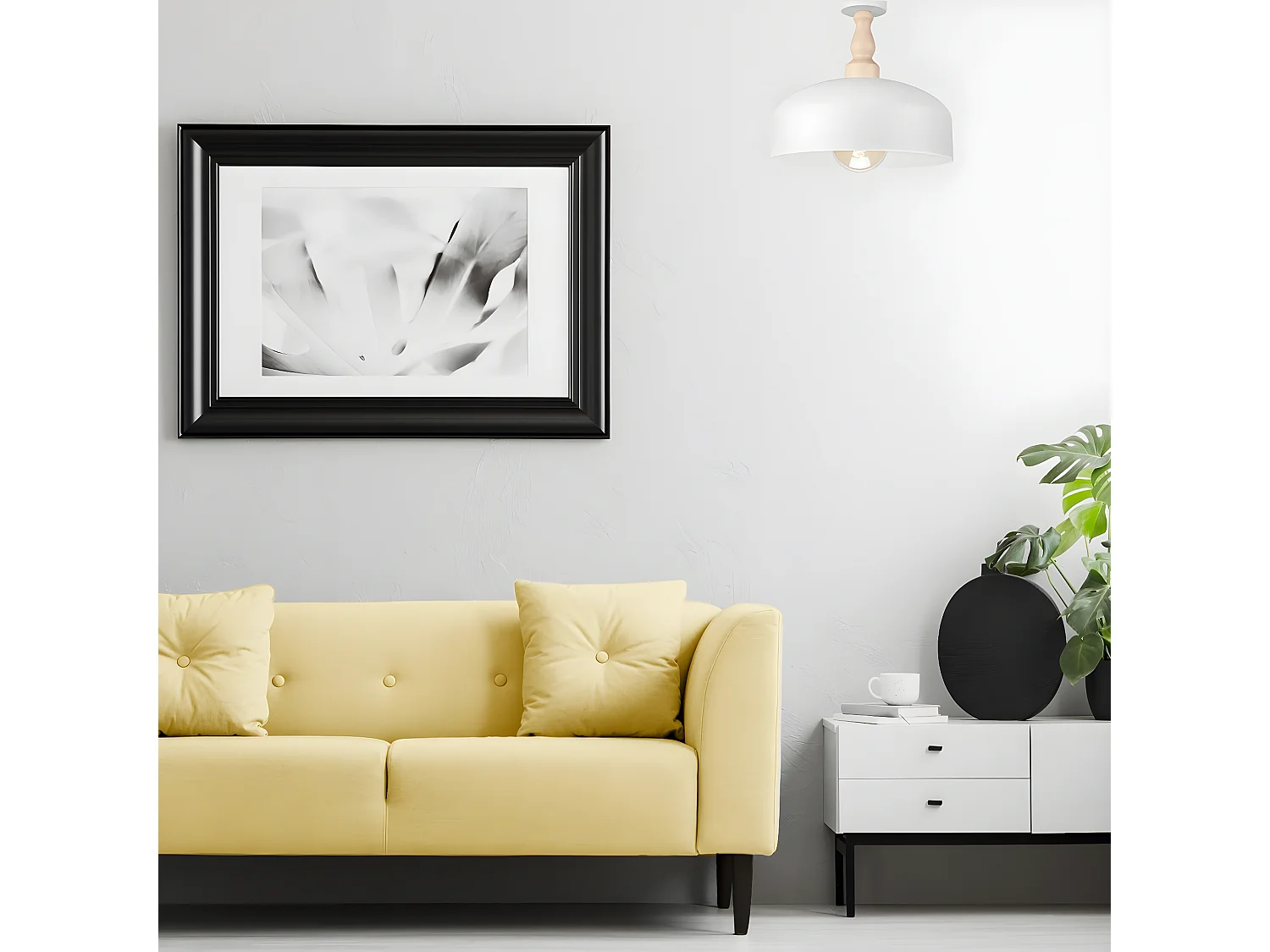 Candeeiro de Teto Rina, Branco, 30x30x28 cm, Seven Design