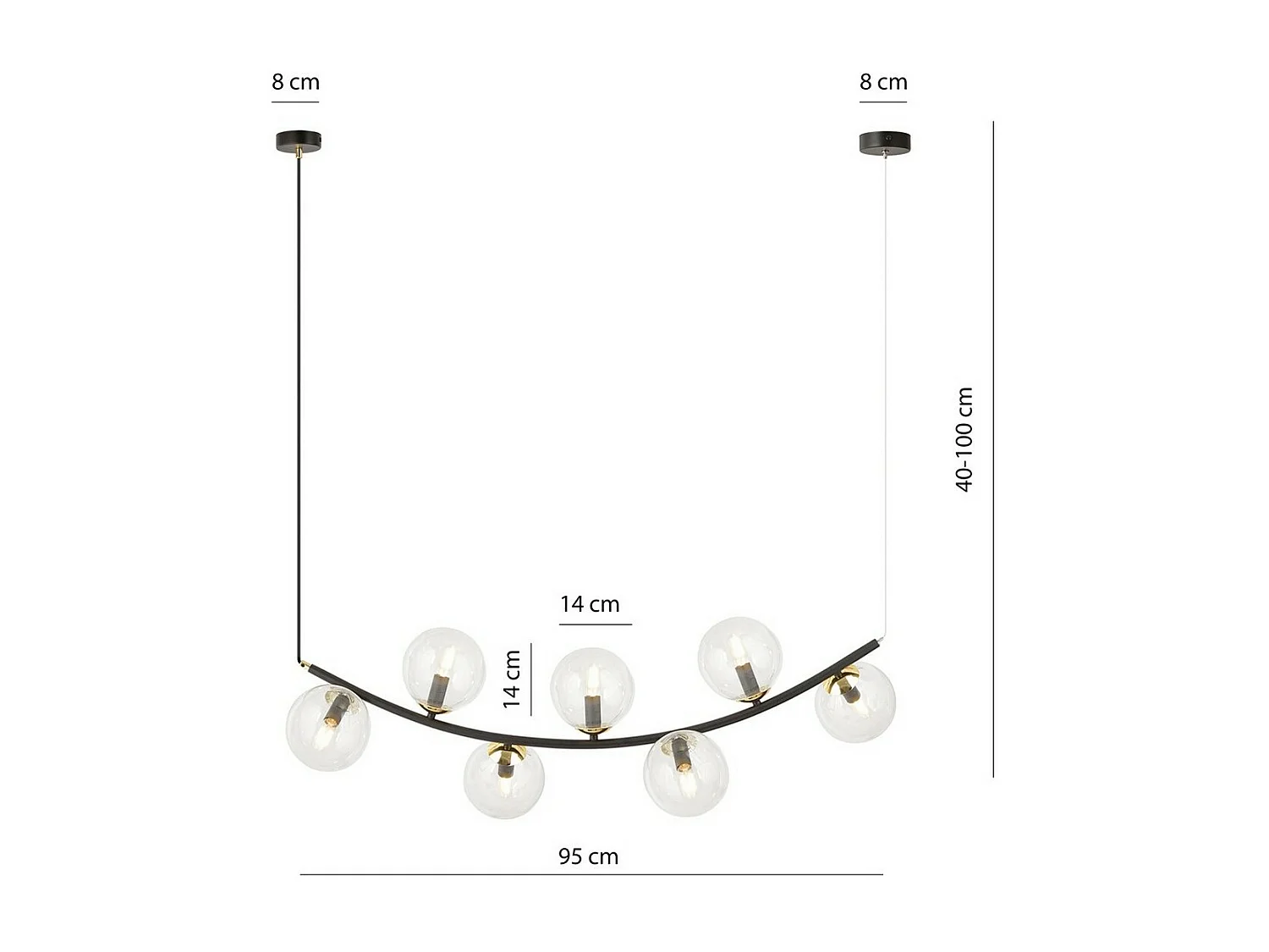 Candeeiro de Teto Rina, Branco, 30x30x28 cm, Seven Design