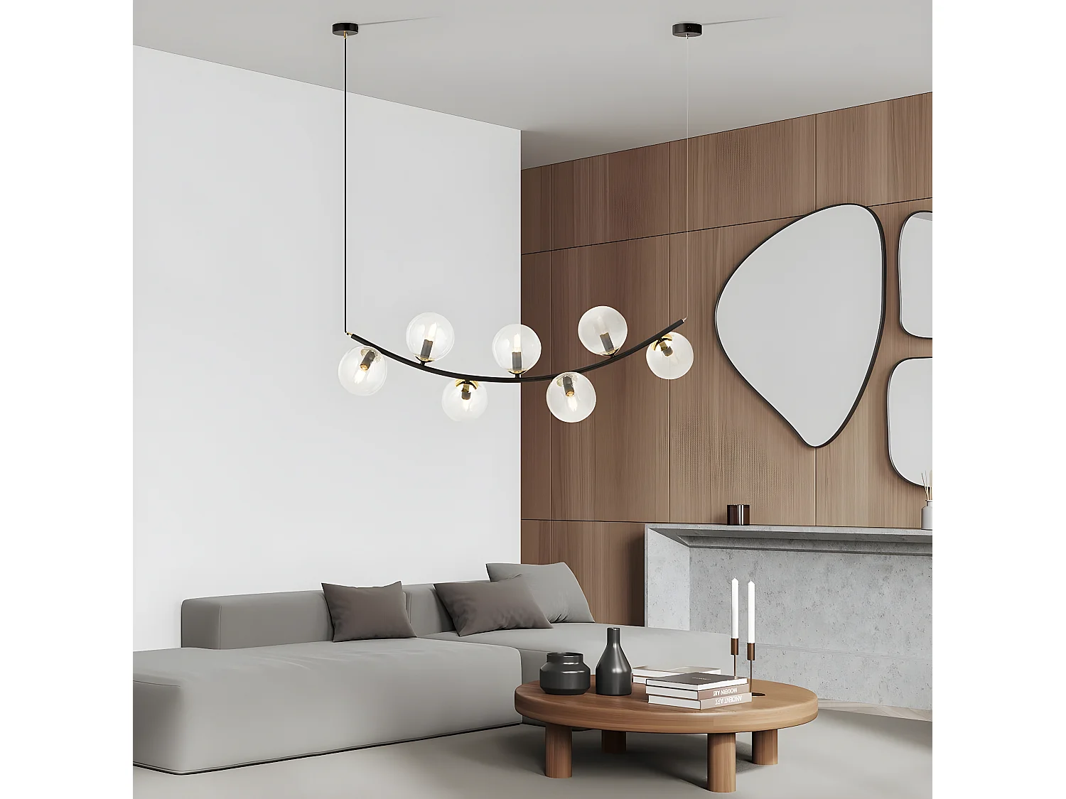 Candeeiro de Teto Rina, Branco, 30x30x28 cm, Seven Design