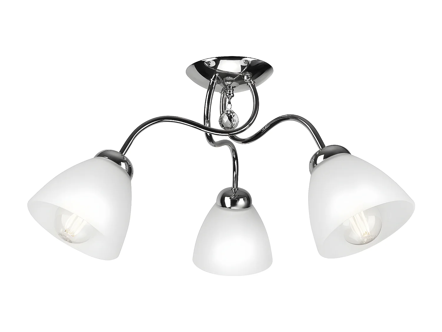 Plafonnier Miranda, Argent, 60x60x31 cm, Seven Design