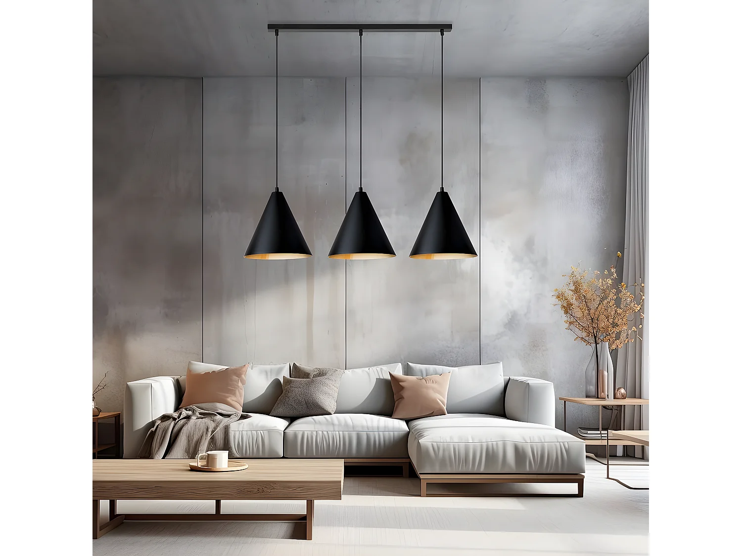 Candeeiro de Teto Miranda, Prata, 60x60x31 cm, Seven Design