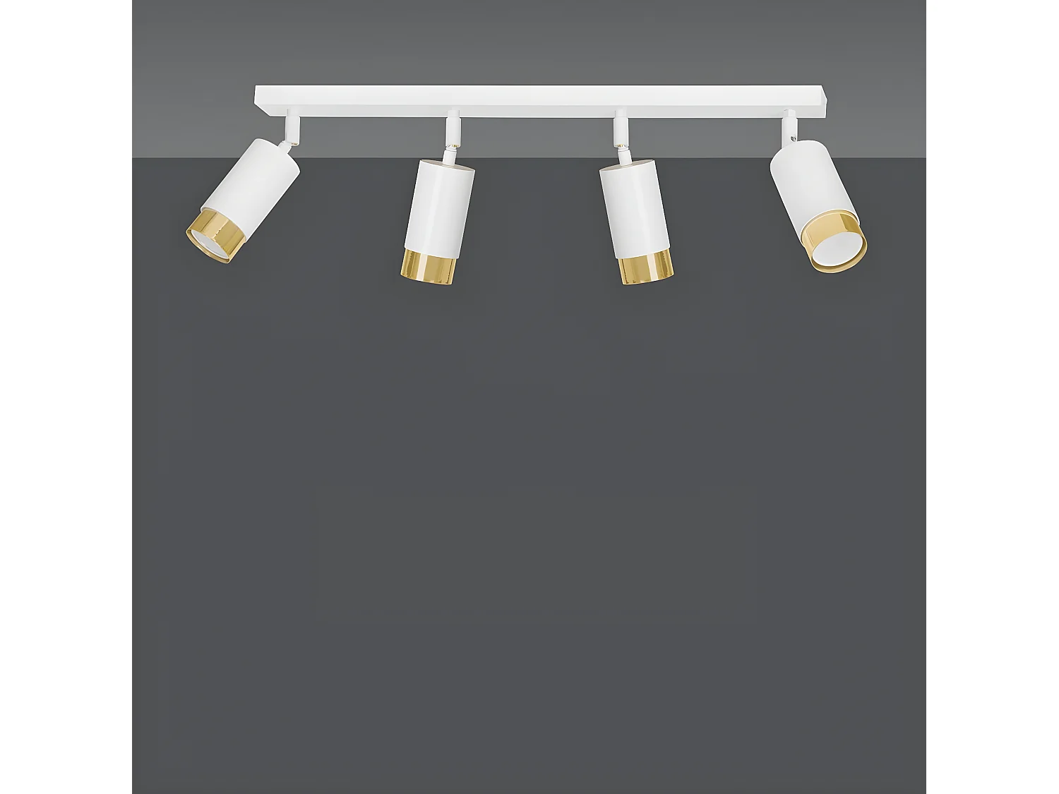 Plafonnier Hiro, Blanc, 60x19x6 cm, EPIKASA