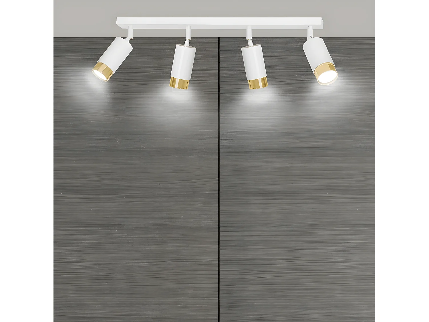 Plafonnier Hiro, Blanc, 60x19x6 cm, EPIKASA