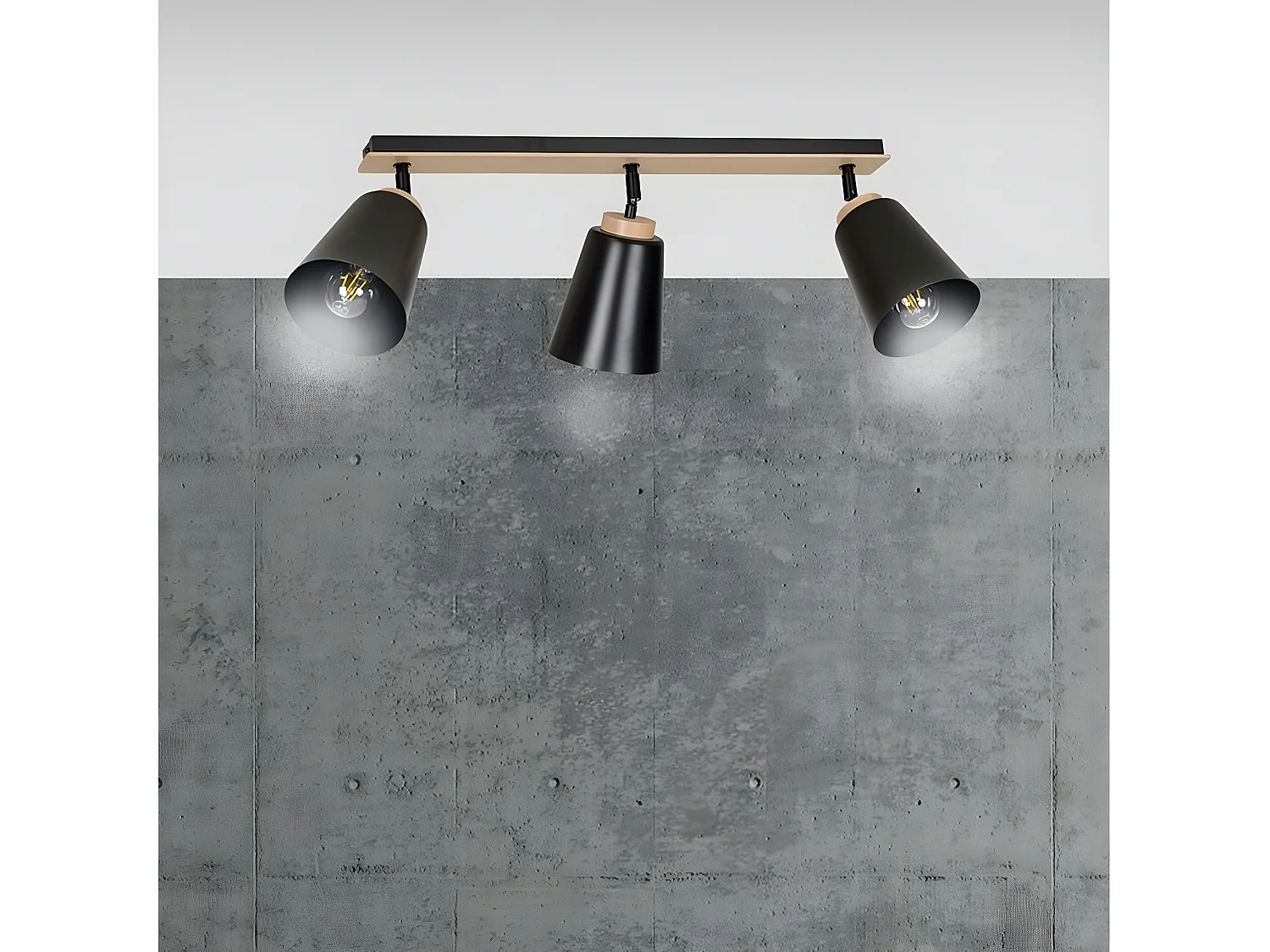 Lampa Sufitowa Atlas, Czarny, 90x30x15 cm, Seven Design