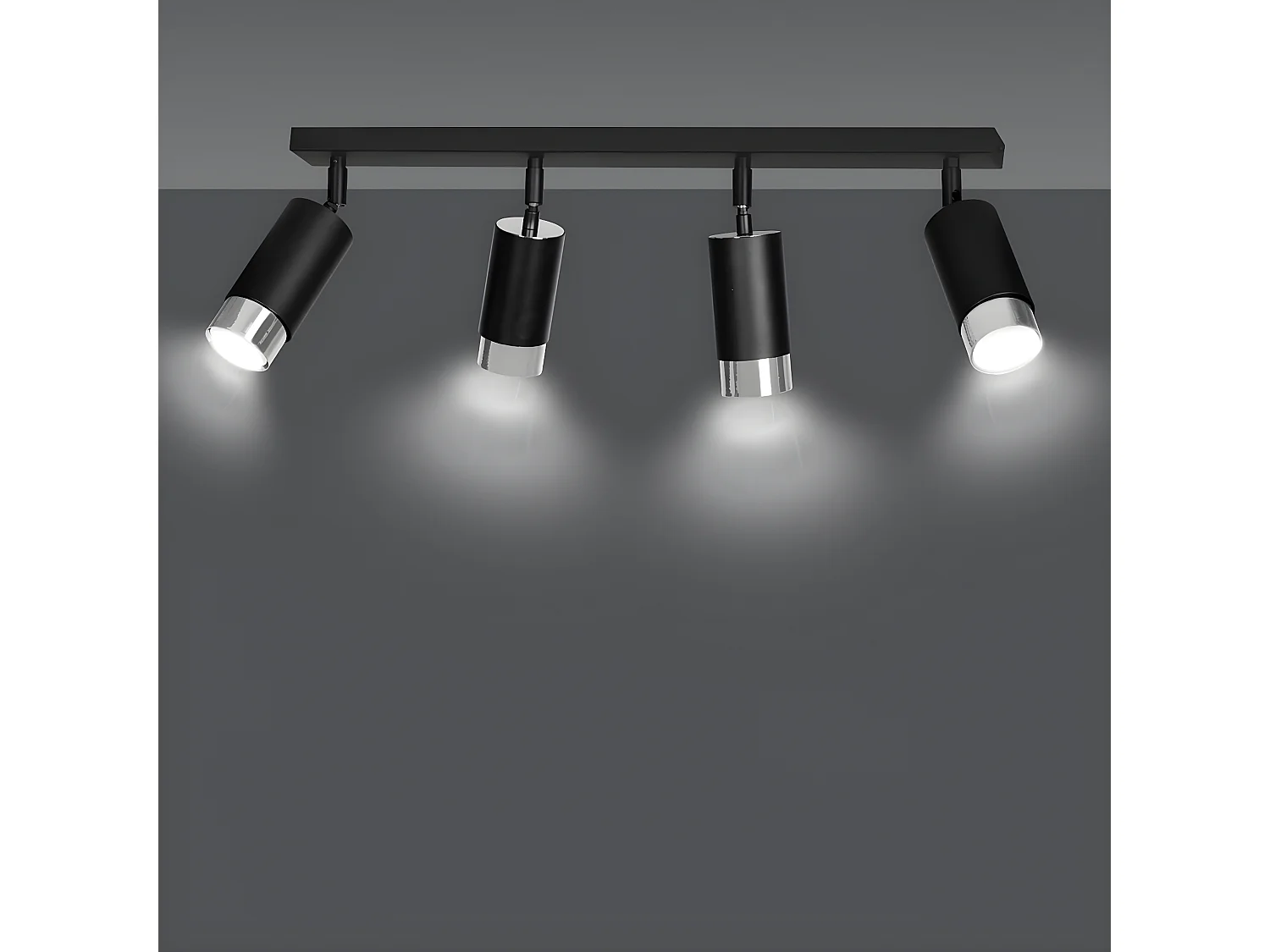 Candeeiro de Teto Hiro, Preto, 60x19x6 cm, EPIKASA