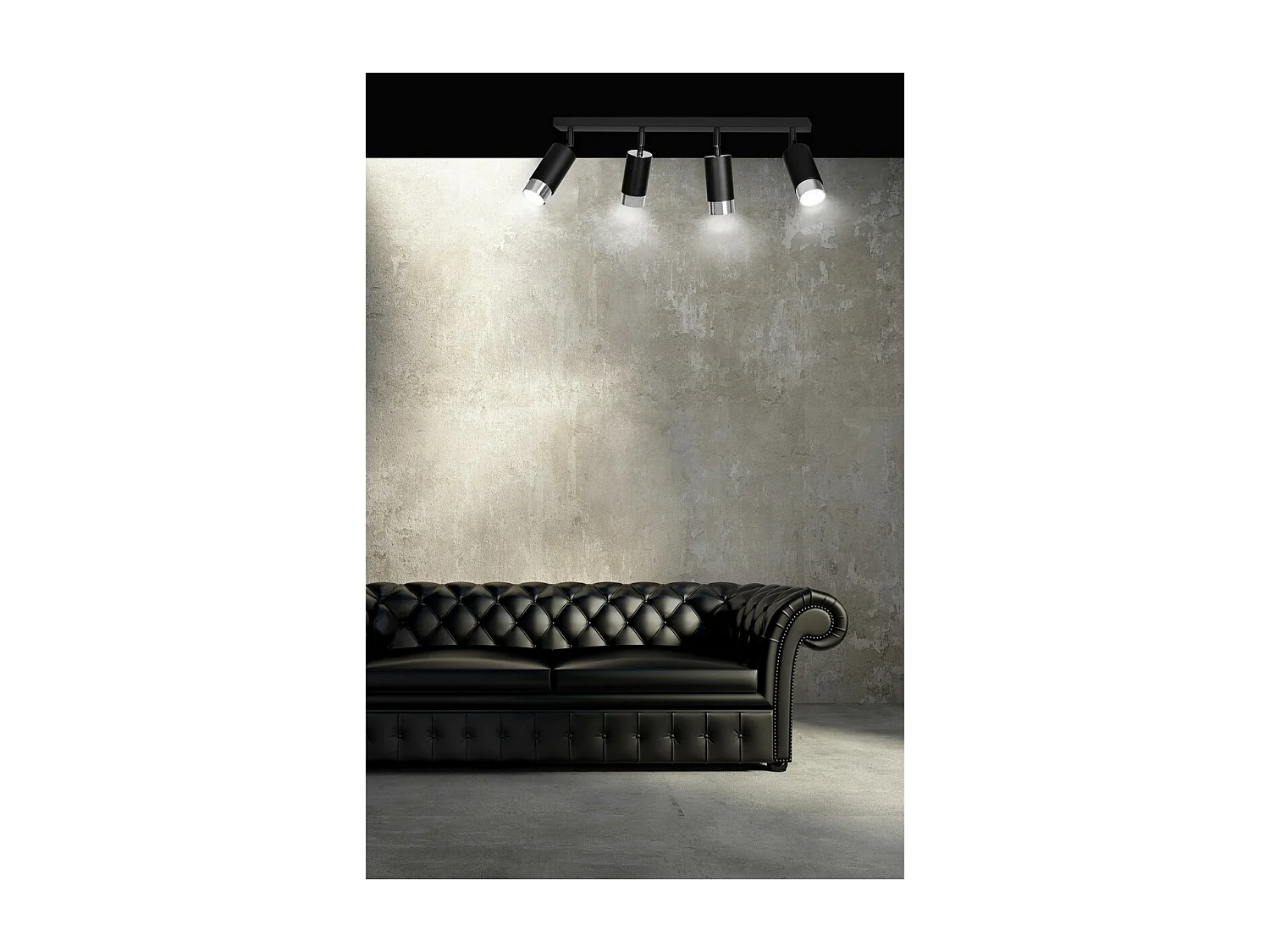 Candeeiro de Teto Hiro, Preto, 60x19x6 cm, EPIKASA