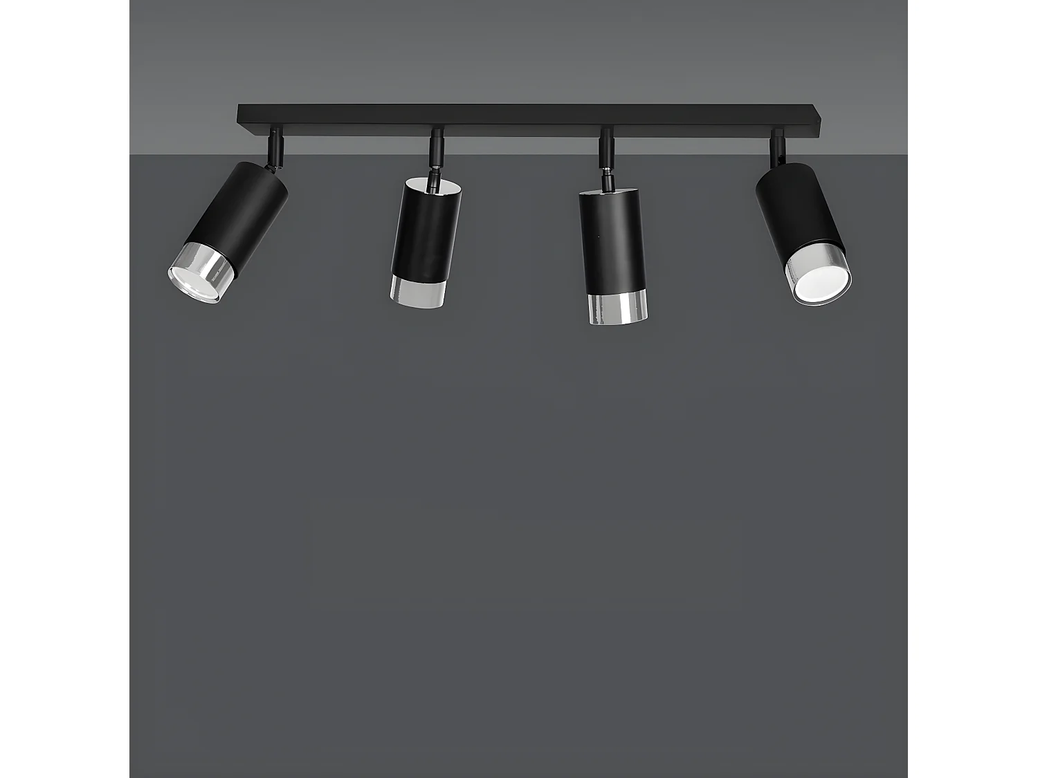 Candeeiro de Teto Hiro 14, Preto, 60x19x6 cm, Seven Design