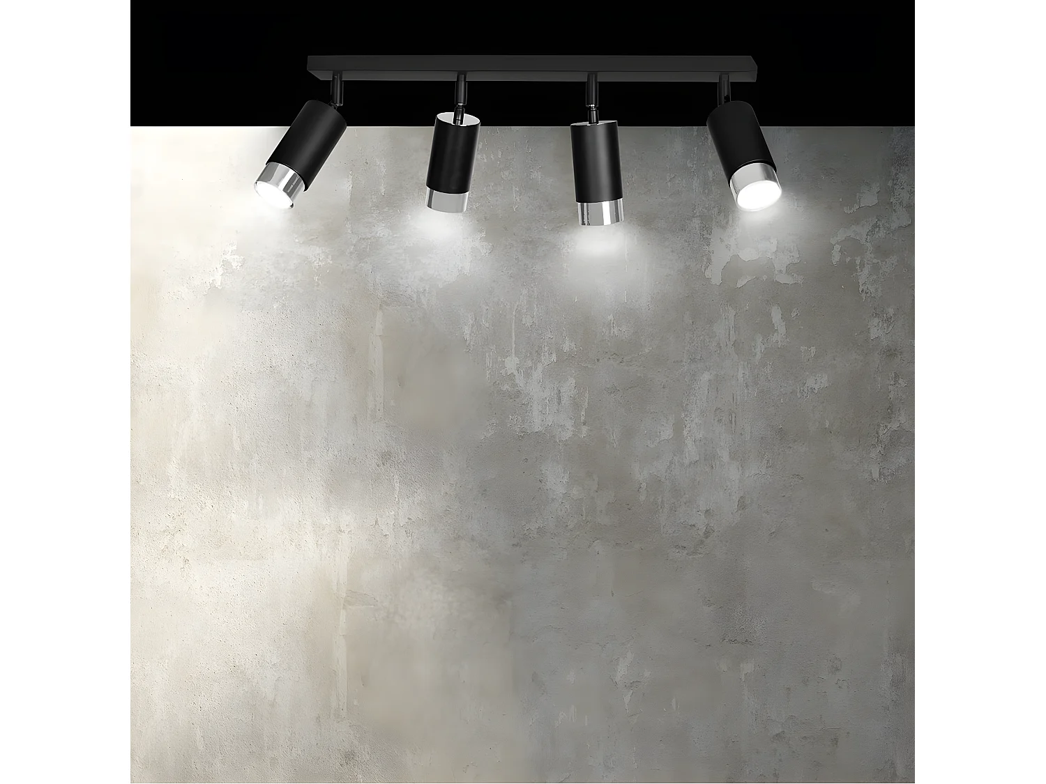 Candeeiro de Teto Hiro 14, Preto, 60x19x6 cm, Seven Design