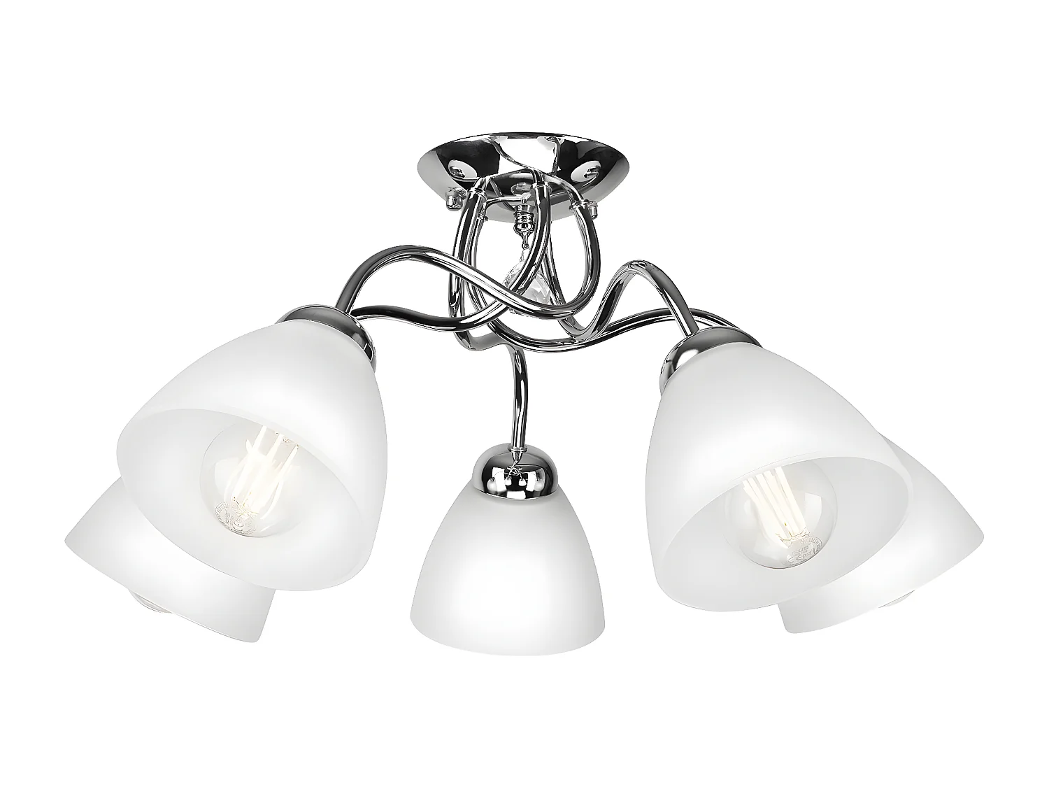 Plafonnier Miranda, Argent, 50x50x31 cm, Seven Design