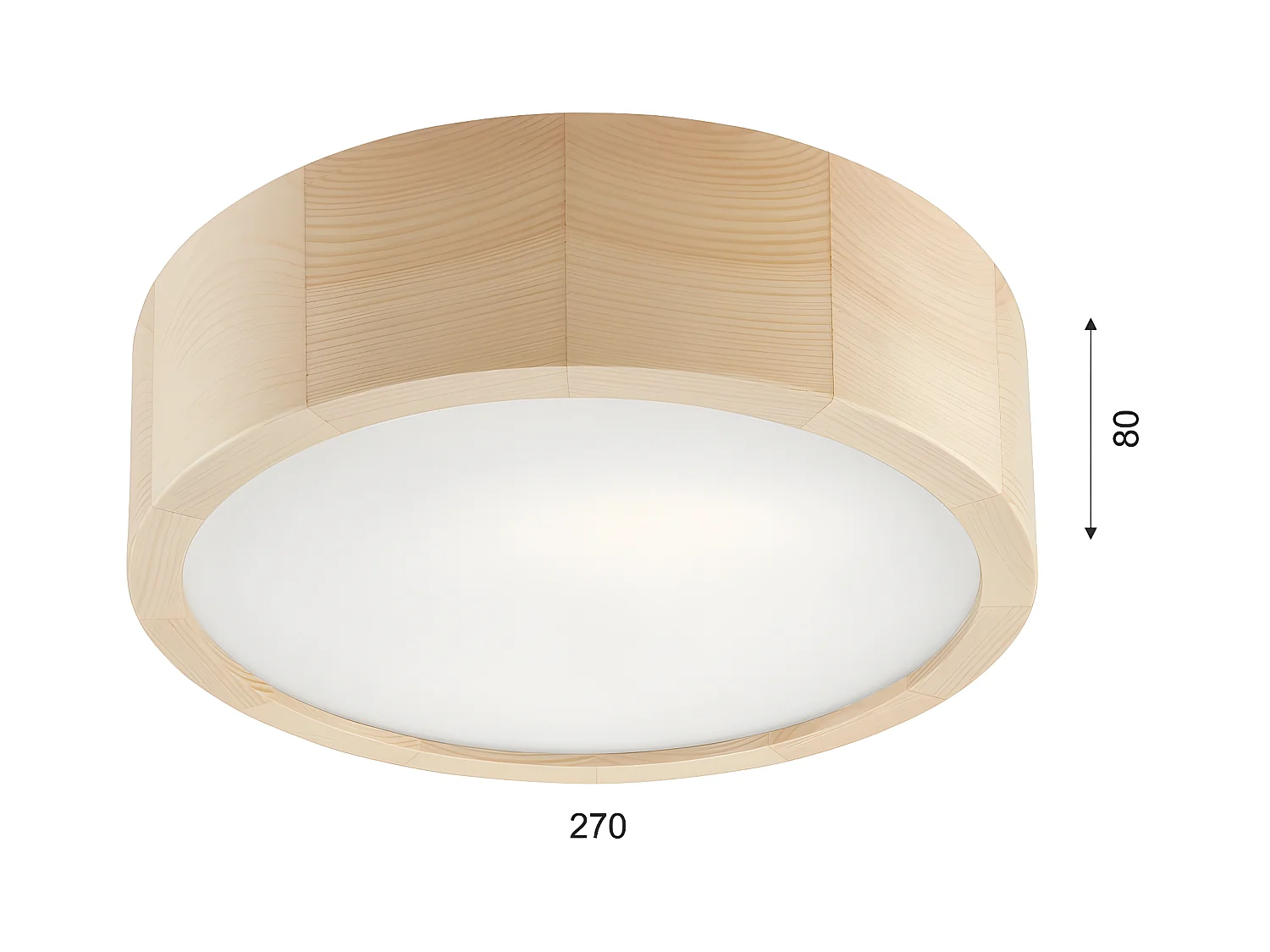 Plafonnier Eveline, Marron, 27x27x8 cm, EPIKASA